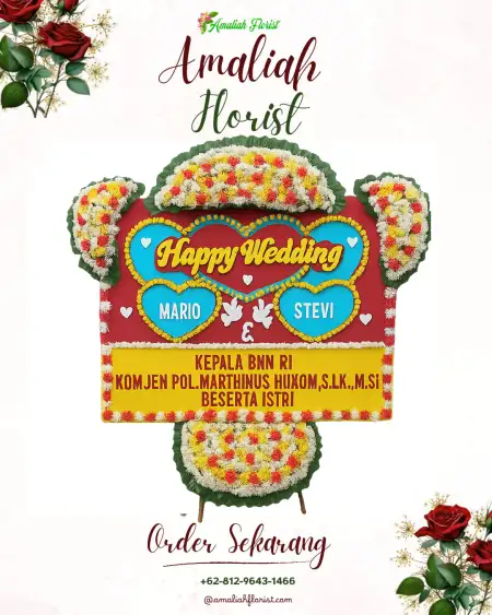 Papan Bunga Pernikahan Sukalaksana